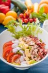 Fresh Caesar Salad Stock Photo