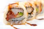 Fresh Sushi Choice Combination Assortment Selection Stock Photo