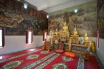 The Famous Beautiful Wall Murals In Wat Ubosatharam In Uthai Thani Stock Photo