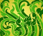 Green Vine Pattern Stock Photo