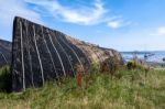 View Of Holy Isalnd Lindisfarne Stock Photo