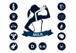 Milk For Healthy Infographic Stock Photo