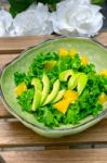 Fresh Avocado Salad Stock Photo