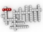 3d Risk Word Cloud Concept Stock Photo