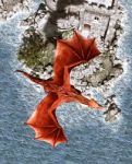 3d Fantasy Dragon In Mythical Island Stock Photo