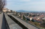 View Of Bergamo From Citta Alta Stock Photo