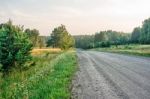 Gravel Country Road Stock Photo