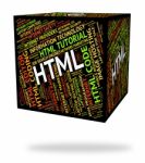 Html Word Indicating Hypertext Markup Language And Words Code Stock Photo