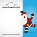 Christmas Santa Claus Monogram White Background  Stock Photo