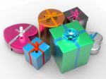 Giftbox Giftboxes Indicates Celebrate Celebration And Party Stock Photo