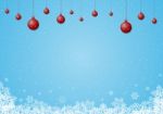 Christmas Snowflake Red Ball Background Stock Photo