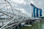 Helix Bridge Singapore Stock Photo