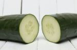 Fresh Cucumber Vegetable Sliced Stock Photo