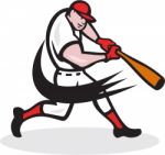 Baseball Player Batting Isolated Cartoon Stock Photo