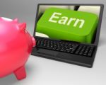 Earn Key Shows Web Income Profit And Revenue Stock Photo