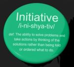 Initiative Definition Button Stock Photo