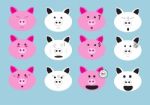 Pig Face Emoji Stock Photo