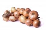 Bunch Of Onions Stock Photo