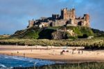 Vew Of Bamburgh Castle Stock Photo