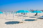 Umbrella On Beach Stock Photo