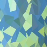 Lime Green Pastel Blue Abstract Low Polygon Background Stock Photo