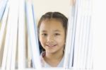 Happy Smiley Kids Looking Camera Stock Photo