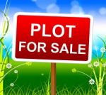 Plot For Sale Represents Real Estate Agent And Lands Stock Photo