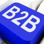 B2b Key Means Business Trade Or Commerce
 Stock Photo