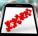 Sale On Smartphone Shows Price Reductions And Special Promotions Stock Photo