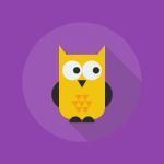 Halloween Flat Icon. Owl Stock Photo