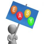 Sign Easy Balloons Show Simple Promos And Convenient Buying Opti Stock Photo