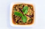 Thai Style Spicy Bamboo Shoot Salad Stock Photo