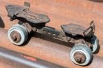 Old Vintage Roller Skate Stock Photo