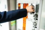 Fix Network Switch In Data Center Room Stock Photo