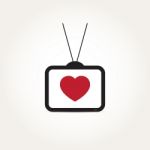  Love Heart Television Stock Photo