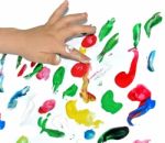 Finger Painting Stock Photo