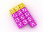 3d Illustration Of Bmi ( Body Mass Index) Stock Photo