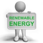 Renewable Energy Sign Showing  Recycling Or Reuse Stock Photo