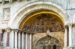 Partial View Of Saint Marks Basilica Venice Stock Photo