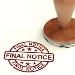 Rubber Stamp With Final Notice Word Stock Photo