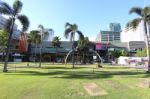 Manila - May 17: The Bonifacio High Street Blocks Features Mostl Stock Photo