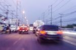 Car Running Background Stock Photo