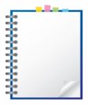 White Note Pad  Stock Photo