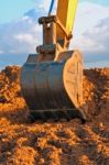 Excavator Loader Bucket Stock Photo