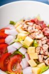 Fresh Caesar Salad Stock Photo