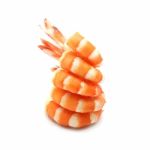 Shrimp Isolated On White Background Stock Photo