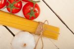 Italian Basic Pasta Ingredients Stock Photo