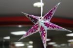 Hanging Christmas Star For Decoration Stock Photo