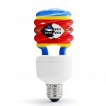 Flag Of Swaziland On Bulb Stock Photo