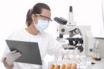 Young Female Researcher Stock Photo